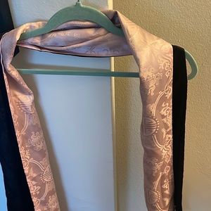 Reversible Japanese silk scarf with tassels